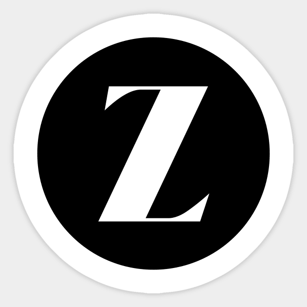 Z (Letter Initial Monogram) Sticker by n23tees